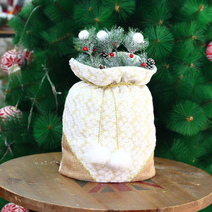 Bolsas de Regalo de Tela para Decoración de Árboles de Navidad YH99008, Tamaño Pequeño y Grande para Decoración Navideña del Hogar - Product Image 3