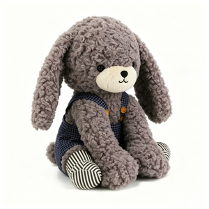 Peluche de perro personalizado, peluche de caniche, peluche de perro con orejas caídas, peluche de cachorro, peluche de perro gris - Product Image 2