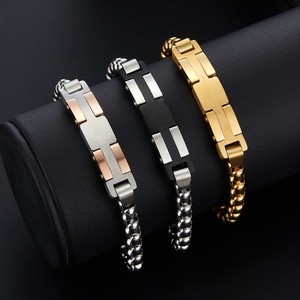 Pulsera de Diseño de Acero Inoxidable de Alto Brillo, Antialérgica, Venta al Por Mayor de Moda - Product Image 2