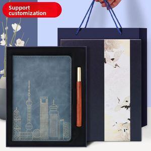 PU Leather Daolin Paper A5 <b>Notebook</b> <b>Set</b> GS789 Thread-Bound-College Students Travel Check-Ins New Recommendation Best-Selling - Product Image 3
