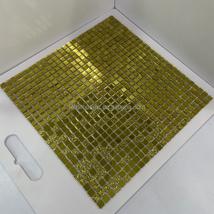 Mosaïque en verre miroir MOSAIC, couleur dorée, moderne, 4 mm, écologique, carreaux muraux intérieurs carrés avec garantie de 5 ans pour les projets - Product Image 4