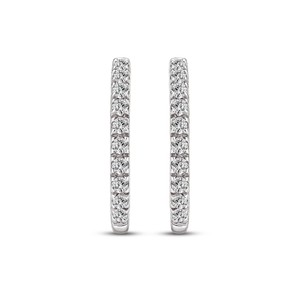 Modernos Pendientes de Aro con Diamantes Cultivados en Laboratorio de Corte Redondo para Mujer, Color VVS VS EF, Plata de Ley 925, Oro de 10KT 14KT 18KT, Joya de Lujo - Product Image 4