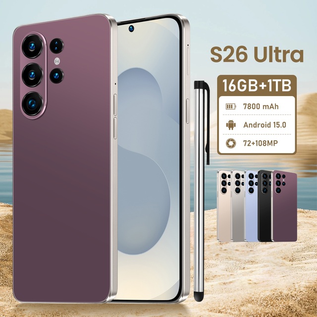 Original S26 Ultra Smartphone 5G 2026 New 16GB+1TB 7.3" Screen High Quality Android 15 Dual SIM Global Version Phone
