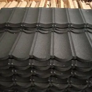 Vorrätig spanische Steinfliesen beschichtete Stahldachung Metall-Dachziegel Stein beschichtete Dachziegel