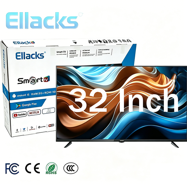 Factory OEM Customizable Frame 32-Inch Smart TV 4K 2K HD LED LCD Panel Android/Google/WebOS Hotel Use CE CB FCC Certified for