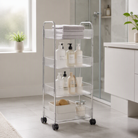 Chariot de rangement utilitaire de cuisine domestique en PET transparent avec roulettes – Offre spéciale