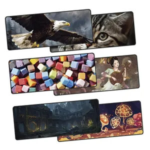 Yüksek kaliteli çevre dostu kauçuk MousePad kaymaz kumaş yüzey hızlı hareket eden fare altlığı ısı transferi desen oyun Mouse Pad