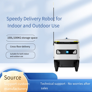Robot de Reparto de Comida de 10 kg y 100 L, Carga Automática, Clasificación IP54, Robot Camarero para Interiores y Exteriores, Navegación Visual VSLAM, para Cafeterías, Pizzerías y Restaurantes - Product Image 4