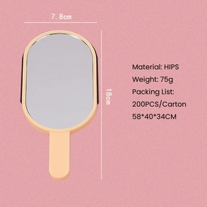 Crème glacée personnalisée petit maquillage miroir à main simple face portable mignon beauté miroir à main pour le visage des filles - Product Image 2