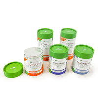 Capsule ronde en papier imprimée avec logo personnalisé écologique, tube en carton, emballage alimentaire hermétique
