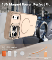 Coque magnétique effet peau avec support de cadre d'appareil photo antichoc pour iPhone 17 Pro Max, iPhone 17, iPhone 16, iPhone 15, iPhone 14 et Samsung