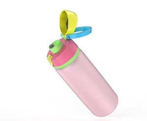 STEEL 2024 Owalo Thermos en acier inoxydable à double paroi sans BPA, isolé sous vide, tasse pour boisson froide <span class=keywords><strong>avec</strong></span> poignée, <span class=keywords><strong>bec</strong></span> <span class=keywords><strong>verseur</strong></span>, couvercle sirotant - Product Image 3