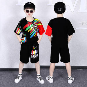 Conjuntos de Ropa Hip Hop para Niños, Verano 2022, Ropa Urbana para Niños, Conjunto de Camiseta de Manga Corta + Pantalones Cortos - Product Image 2