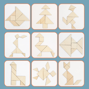 Ensemble d'outils d'art pour la <span class=keywords><strong>peinture</strong></span> au pochoir personnalisé, planche de puzzle en bois et jeu de dessin, jouets éducatifs <span class=keywords><strong>Montessori</strong></span> pour la reconnaissance des formes - Product Image 6