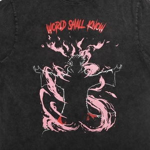 Vêtements hip hop de haute qualité en polyester et coton personnalisés T-shirt unisexe 260g/m2 pour hommes - Product Image 3