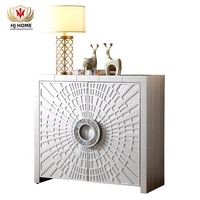 HJ Home Jonathan Adler Talitha Console 2 portes & poitrine incrustation d'os & laiton. Armoire et buffet de revêtement