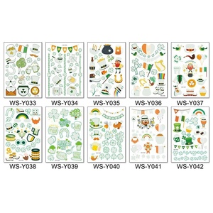 Adesivo del <span class=keywords><strong>tatuaggio</strong></span> del giorno di San Patrizio luce notturna transfrontaliera per la festa nazionale di bellezza temporanea del corpo artistico - Product Image 5