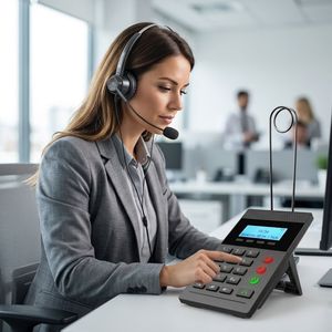Casque de centre d'appels IP PBX Lsezv avec pavé de numérotation SIP et écran LCD, ensemble téléphonique VoIP professionnel <span class=keywords><strong>A10</strong></span>+F750 - Product Image 6