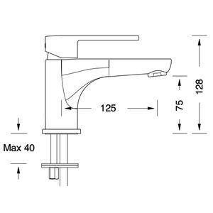 KLINT Mélangeur de lavabo chromé à levier unique Outil de tournage élégant pour décoration de salle de bain - Product Image 3