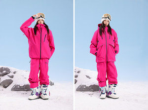 Unisex Wasserdichte 3-Lagen-Skihose mit Teflon-Fleece-Isolierung und Klettverschluss - Product Image 6