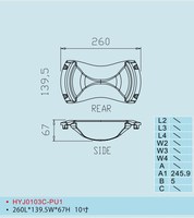 HYJ0103C-PU1 10 pouces Line Array accessoires Haut-parleur Composant Phase Plug