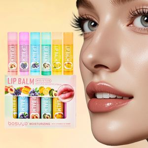 ชุดลิปบาล์ม 6 ชิ้น กลิ่นผลไม้ รับทำโลโก้ ลิปสติกบำรุงริมฝีปาก สำหรับทั้งผู้ชายและผู้หญิง เหมาะสำหรับเป็นของขวัญ - Product Image 1