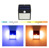 Lampe murale solaire 140 LED avec détecteur de mouvement PIR, éclairage de sécurité extérieur, grand angle, montage mural pour jardin, garage, cour
