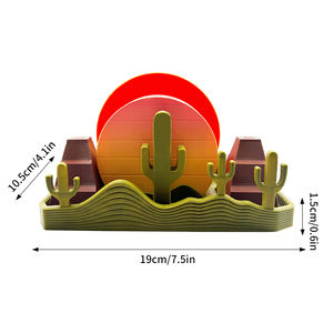 Juego de Posavasos de Plástico Frozen Sundowner - Decoración Impresa en 3D con Abrebotellas Magnético - Product Image 6