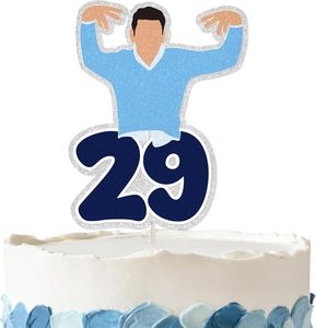 Decorazione per Torta di Compleanno 29 Anni - Topper Glitterato 'New Girl' per Festa di 29 Anni, 'I'm 29 Folks, What's up' - Product Image 1