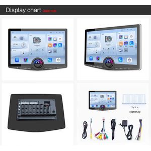 Xe đa phương tiện 10 ''auto DVD Car Player với núm kép và nút xe đài phát thanh Android Stereo Màn hình cảm ứng 4 Core carpay không dây - Product Image 5