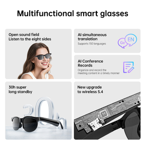 Gafas Inteligentes con Traductor IA, Indicador LED de Batería, Auriculares Inalámbricos, Gafas Polarizadas para Exteriores con Traducción IA - Product Image 5