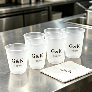 Gobelets carrés en plastique PP rigide transparents de 16oz, 20oz, 32oz avec couvercle, personnalisables avec logo, pour thé au lait à bulles Boba – Vente en gros - Product Image 1