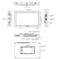Monitor DE CAMPO DE ALUMINIO FEELWORLD T6-Herramienta de asistencia de enfoque de pico para monitor de cámara DSLR/4K Pedido a granel OEM Fábrica