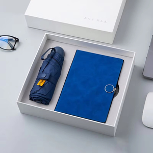 ชุดของขวัญธุรกิจพร้อมโลโก้พิมพ์ตามสั่ง สมุดบันทึกหนัง A5 ร่ม ของขวัญองค์กร สมุดไดอารี่พร้อมปากกาหรูหรา - Product Image 3
