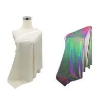 Poliester 100% Retroreflective Hologram Pelangi Kain Reflektif untuk Pakaian Fashion