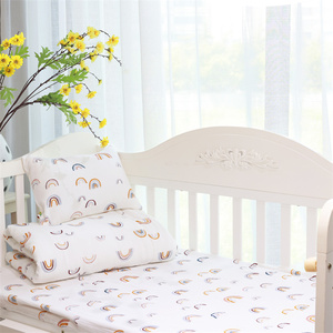 Juego de Ropa de <span class=keywords><strong>Cama</strong></span> para Cuna de Bebé de 5 Estrellas, Sábanas Ajustables Suaves, Cubrecamas, Almohada, Cubrecama Unisex Acogedor para Niños - Product Image 6