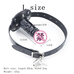 Strap-<span class=keywords><strong>On</strong></span> en cuir réglable avec gode verrouillable <span class=keywords><strong>Gag</strong></span> Réaliste Pénis <span class=keywords><strong>Gag</strong></span> pour Bondage Gear BDSM Accessoire - Product Image 5