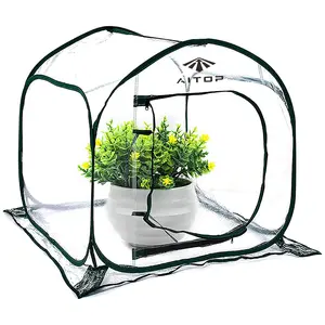 Transparante Pvc Mini Pop-Up Draagbare Kas Met Doorzichtige Dekking Beschermde Plant Kweek Plant Kweek Tent