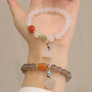 Perla di pietra preziosa <span class=keywords><strong>naturale</strong></span> trasparente stile retrò cinese giade di agata in rilievo multicolore - Product Image 5