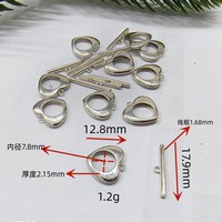 Vente en gros de fermoirs en forme de cœur ovale en argent sterling S925 pour la fabrication de bijoux DIY, colliers et bracelets