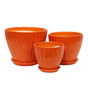 Maceta Grande Contemporánea de Cerámica de Arcilla y Terracota, con Autorriego, Esmaltada, Ecológica, Duradera, Ligera, para Colgar o de Pie, para Cactus - Product Image 2