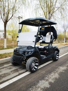 Chariot de golf électrique puissant 4 places avec 2 sièges Offres Spéciales en usine Chariot de golf électrique à 4 roues - Product Image 2