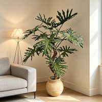 Plantes artificielles ultra-réalistes Philodendron en pot pour la décoration d'angle d'intérieur, toucher naturel, plante Philodendron artificielle