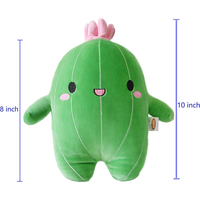Jouet en peluche cactus vert adorable, super doux et moelleux, idéal pour les cadeaux de la Fête des Enfants - Vente Flash