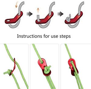 เต็นท์สายสำหรับคนกลางแจ้ง,เชือกถักเปียสำหรับเต็นท์ขนาด<span class=keywords><strong>4</strong></span>มม. 6แพ็ก - Product Image 5