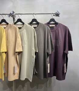 Camiseta FO Morandi Color G de Doble Línea ESS Tridimensional de Manga Corta, Estilo Americano, Holgada, Unisex, para Parejas - Product Image 3