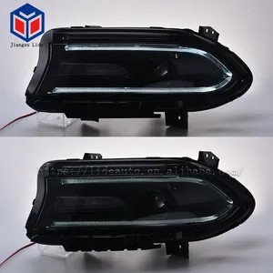 Oem led lâmpada de farol para carro, 2 peças, carregador dodge 2015 2016 2017 2018