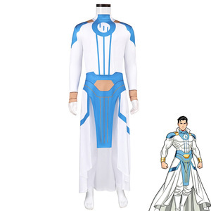 Disfraz de Cosplay Invincible Vitrum Empire Warrior, Uniforme Azul, Blanco y Dorado, Traje de Héroe de Alto Rango, Talla Adulto, Juego de Rol de Anime - Product Image 4