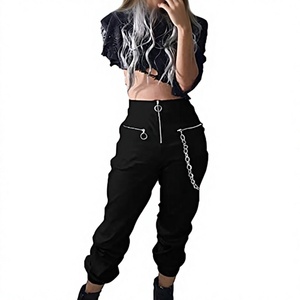 Pantalon droit sport en similicuir PU extensible taille haute pour femme, imperméable, séchage rapide, anti-plis, longueur intégrale, idéal hiver - Product Image 3