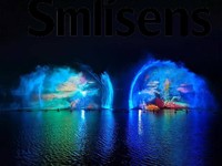 Spectacle de Fontaine Musicale Extérieure avec Écran d'Eau Dansante, Projecteur Laser et Haut-parleur